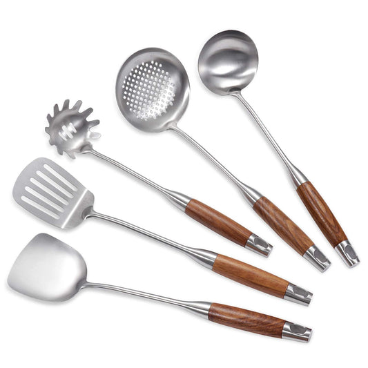 5 Piece Utensils for Stainless Steel Cooking